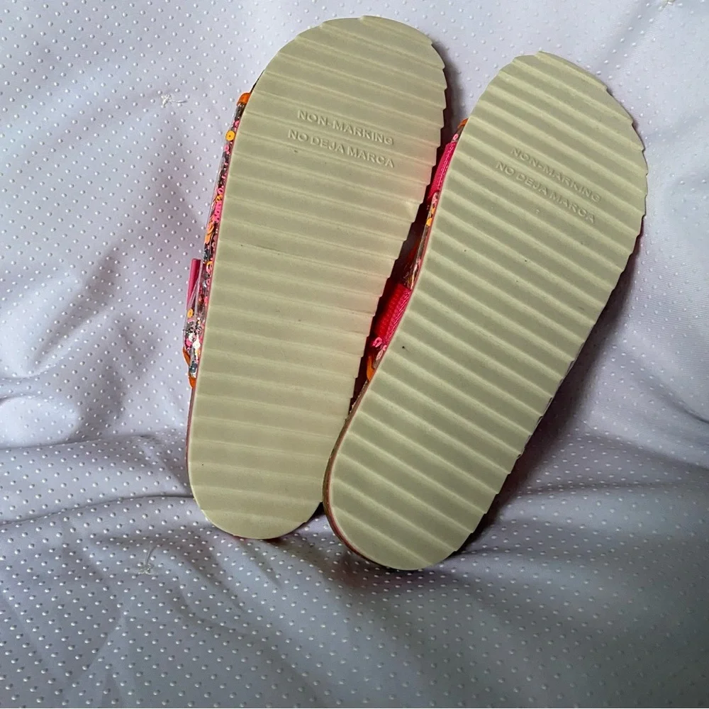 Justice Shoes Sandale Girl‎ Size 4 Pink Open Toe Slip On/Off New
